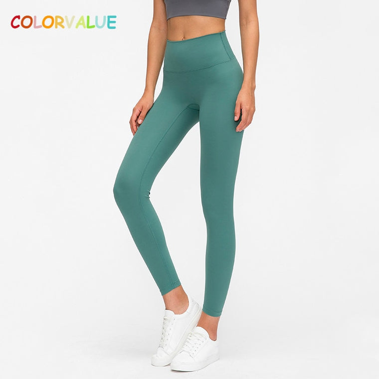 Colorvalue Classical 3.0 Version Soft Naked-feel Workout Gym Yoga Tights Women Squatproof High Waist Fitness Sport Leggings XS-L
