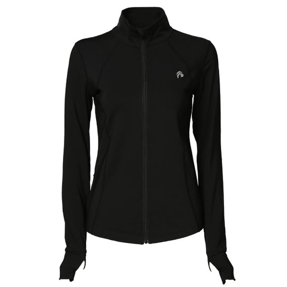 Andzhelika Women Running Jacket Quick Drying Zip Up Sweatshirts Fitness Tracksuits Training Outdoor Long Sleeve Camping Outerwea