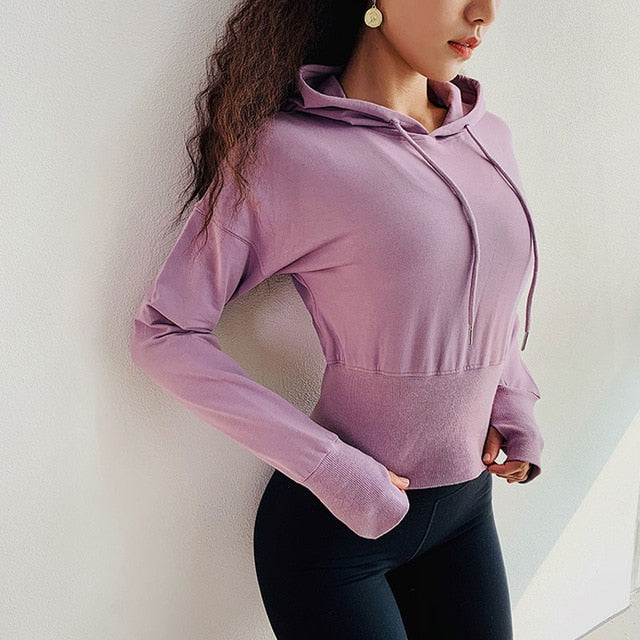 Heal Orange Running Jacket Hoodie Women Sportswear Sport Jacket Women Long Sleeve Sweater Female Yoga Running Fitness Jacket